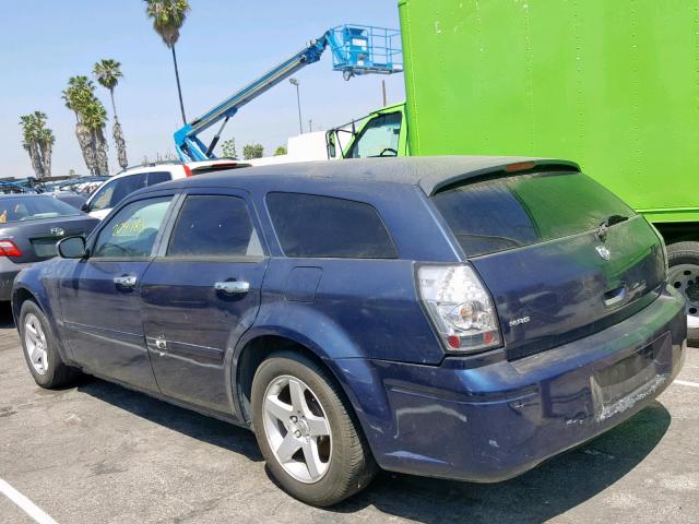 2D4FV48T35H669774 - 2005 DODGE MAGNUM SE BLUE photo 3