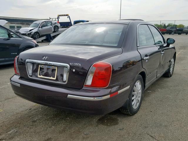 KMHFU45E95A413901 - 2005 HYUNDAI XG 350 BROWN photo 4