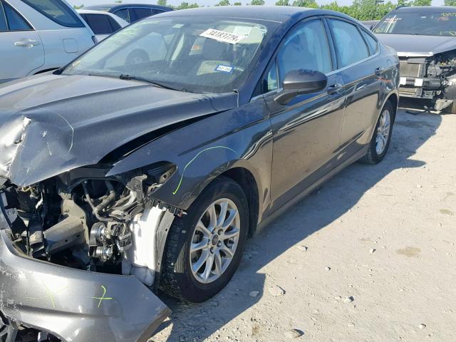 3FA6P0G73FR263493 - 2015 FORD FUSION S GRAY photo 2