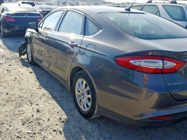 3FA6P0G73FR263493 - 2015 FORD FUSION S GRAY photo 3