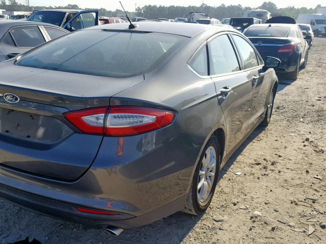 3FA6P0G73FR263493 - 2015 FORD FUSION S GRAY photo 4