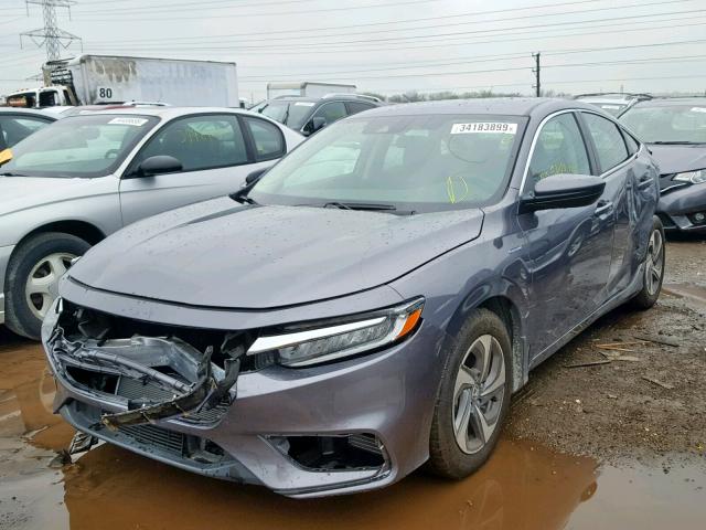 19XZE4F59KE006473 - 2019 HONDA INSIGHT EX GRAY photo 2