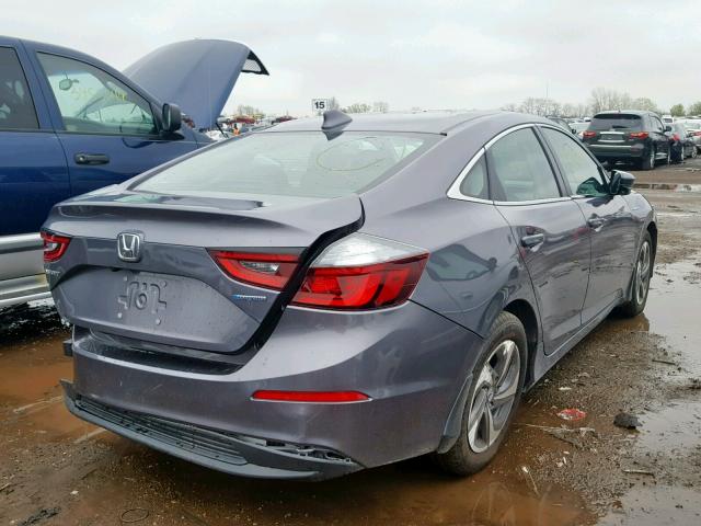 19XZE4F59KE006473 - 2019 HONDA INSIGHT EX GRAY photo 4