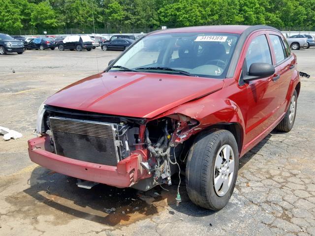 1B3HB28B47D243930 - 2007 DODGE CALIBER RED photo 2