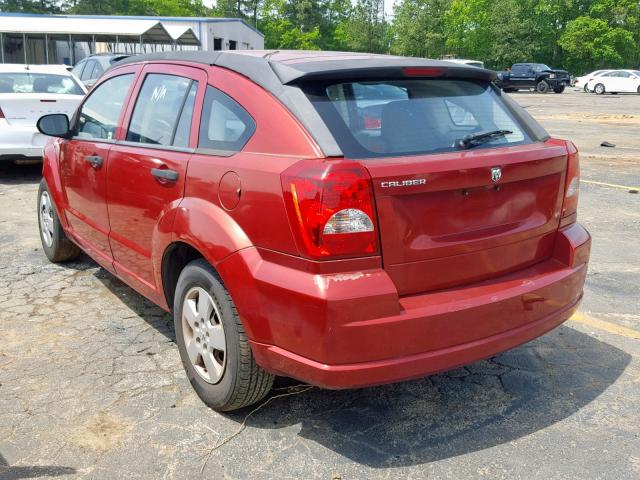 1B3HB28B47D243930 - 2007 DODGE CALIBER RED photo 3