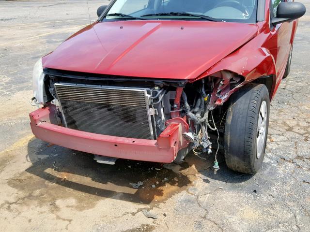 1B3HB28B47D243930 - 2007 DODGE CALIBER RED photo 9