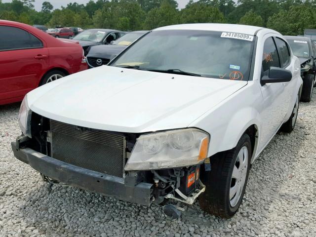 1B3BD4FB7BN587916 - 2011 DODGE AVENGER EX WHITE photo 2