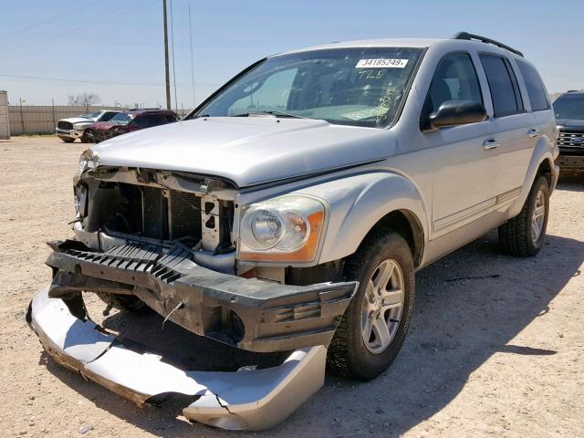 1D4HB48N35F593963 - 2005 DODGE DURANGO SL SILVER photo 2