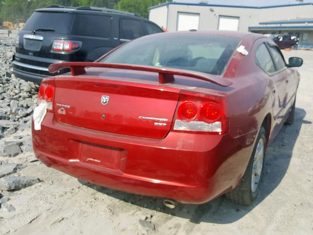 2B3CA3CV7AH169370 - 2010 DODGE CHARGER SX RED photo 4