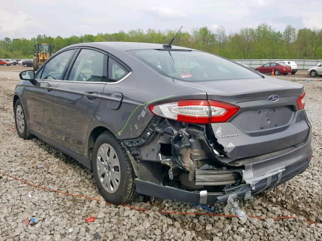 3FA6P0G76DR298316 - 2013 FORD FUSION S CHARCOAL photo 3
