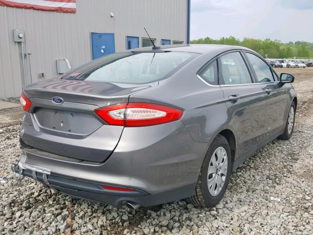 3FA6P0G76DR298316 - 2013 FORD FUSION S CHARCOAL photo 4