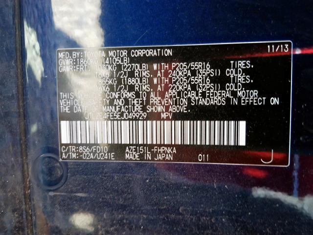 JTLZE4FE5EJ049929 - 2014 TOYOTA SCION XB  照片 10