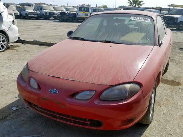 3FAKP1136WR233494 - 1998 FORD ESCORT ZX2 RED photo 2