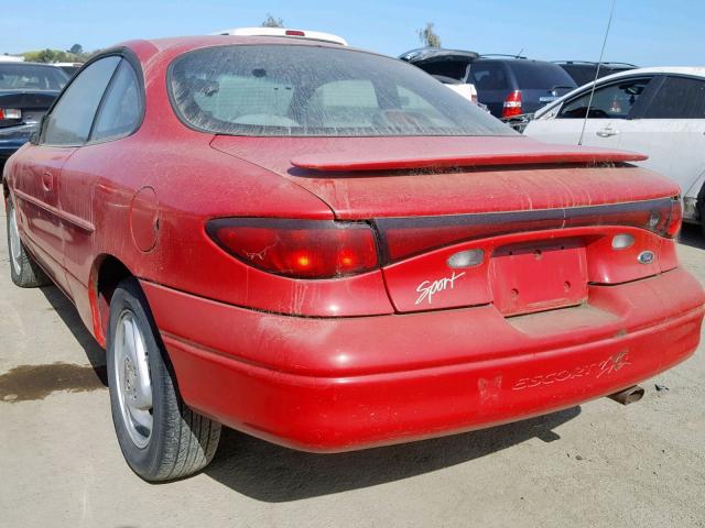 3FAKP1136WR233494 - 1998 FORD ESCORT ZX2 RED photo 3