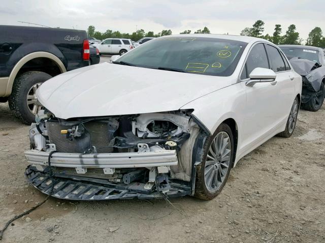 3LN6L2LU1ER800921 - 2014 LINCOLN MKZ HYBRID WHITE photo 2