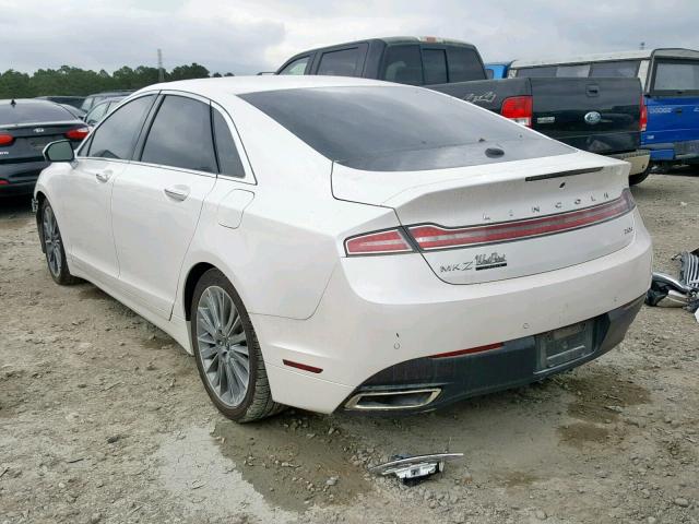 3LN6L2LU1ER800921 - 2014 LINCOLN MKZ HYBRID WHITE photo 3