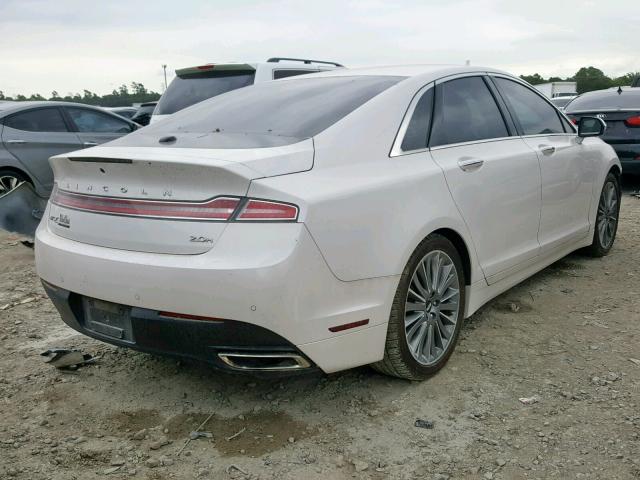 3LN6L2LU1ER800921 - 2014 LINCOLN MKZ HYBRID WHITE photo 4