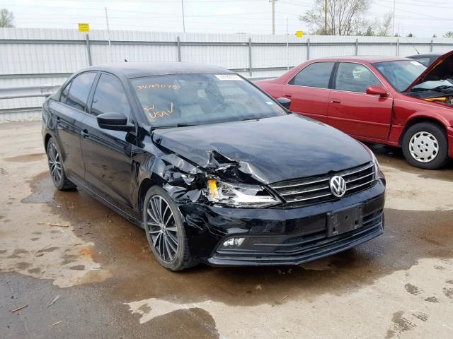 3VWB17AJ5GM412621 - 2016 VOLKSWAGEN JETTA SPOR BLACK photo 1