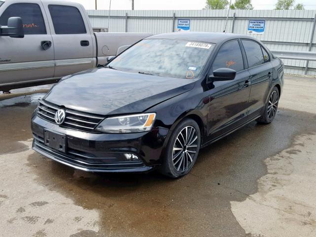 3VWB17AJ5GM412621 - 2016 VOLKSWAGEN JETTA SPOR BLACK photo 2