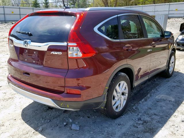 2HKRM4H73GH682860 - 2016 HONDA CR-V EXL BURGUNDY photo 4