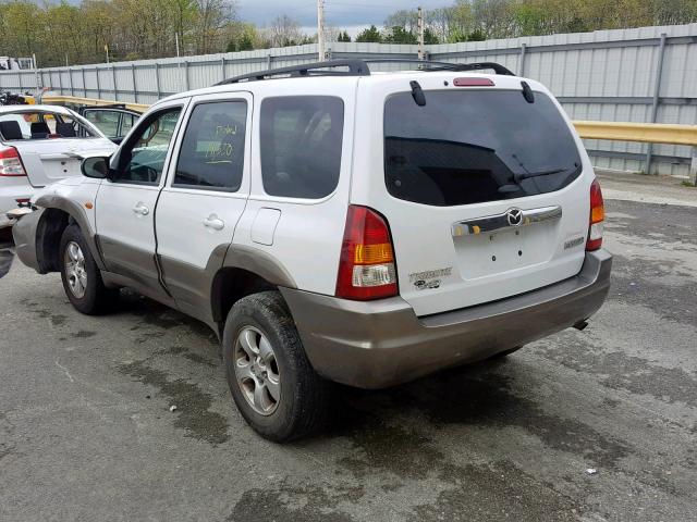 4F2YZ04174KM15659 - 2004 MAZDA TRIBUTE LX WHITE photo 3