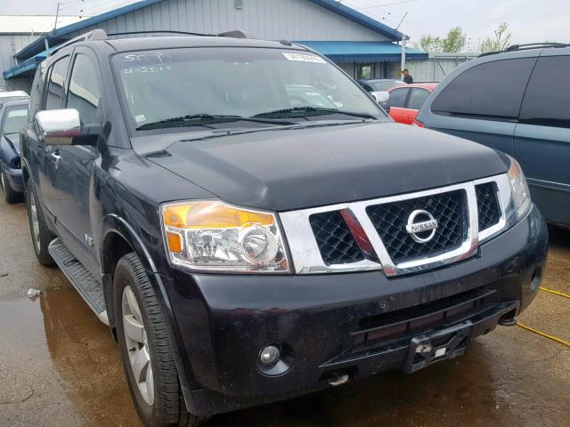 5N1BA08C28N624655 - 2008 NISSAN ARMADA SE BLACK photo 1