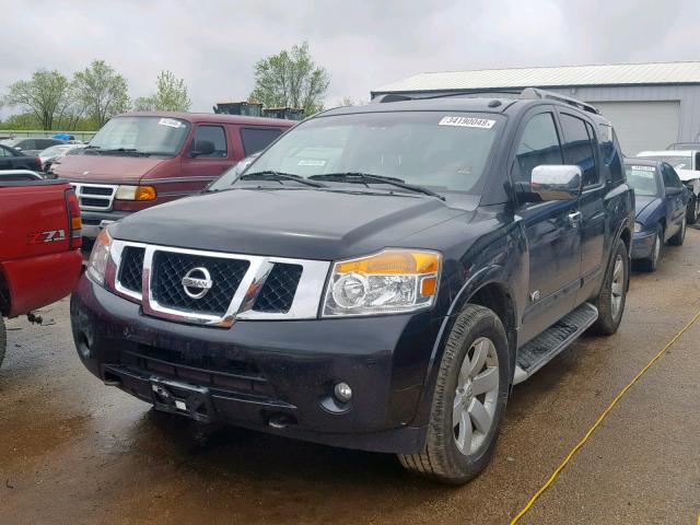 5N1BA08C28N624655 - 2008 NISSAN ARMADA SE BLACK photo 2