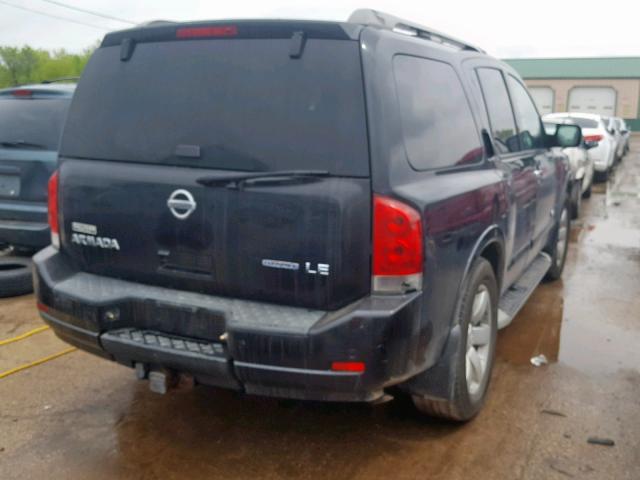 5N1BA08C28N624655 - 2008 NISSAN ARMADA SE BLACK photo 4