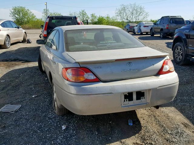 2T1CF22P13C609884 - 2003 TOYOTA CAMRY SOLA SILVER photo 3