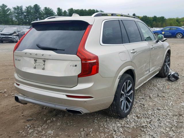 YV4A22PK3G1022898 - 2016 VOLVO XC90 T6 BEIGE photo 4