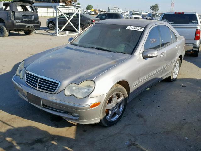 WDBRF40J13F419366 - 2003 MERCEDES-BENZ C 230K SPO GRAY photo 2