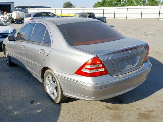 WDBRF40J13F419366 - 2003 MERCEDES-BENZ C 230K SPO GRAY photo 3