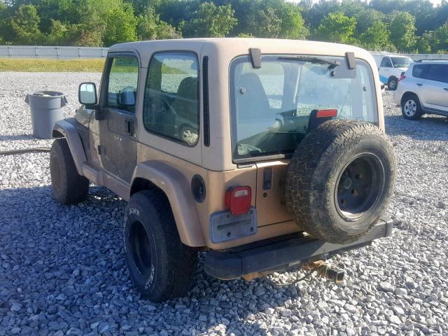 1J4FY49S8XP405906 - 1999 JEEP WRANGLER / TAN photo 3