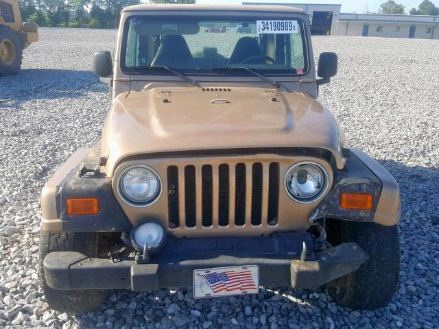 1J4FY49S8XP405906 - 1999 JEEP WRANGLER / TAN photo 9