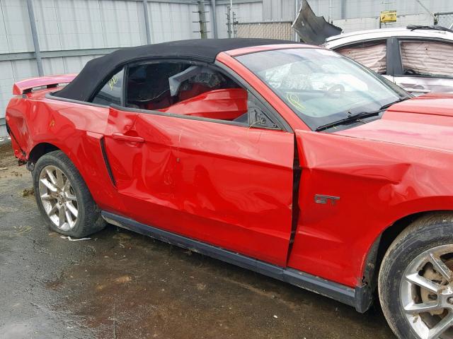 1ZVBP8FH3A5159743 - 2010 FORD MUSTANG GT RED photo 9