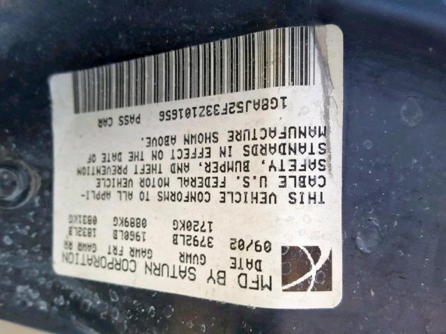 1G8AJ52F33Z101656 - 2003 SATURN ION LEVEL WHITE photo 10