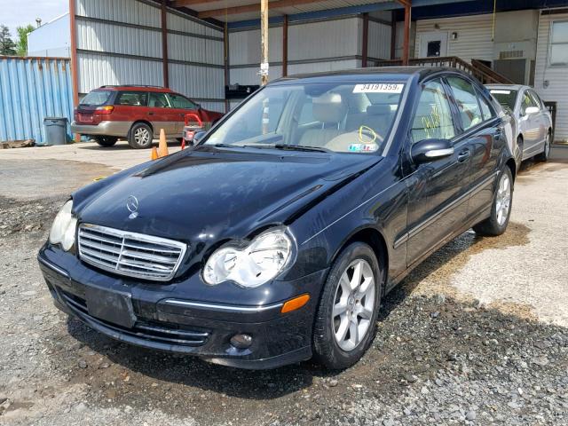 WDBRF92H77F915088 - 2007 MERCEDES-BENZ C 280 4MAT BLACK photo 2