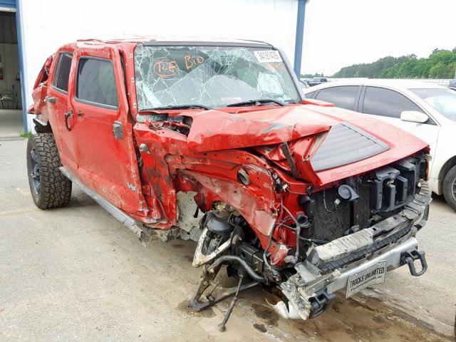 5GTEN13E288189406 - 2008 HUMMER H3 RED photo 1