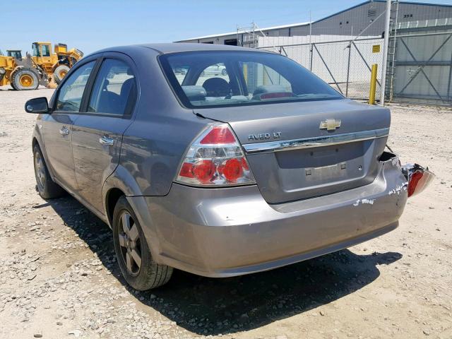 KL1TG56628B211189 - 2008 CHEVROLET AVEO LT GRAY photo 3