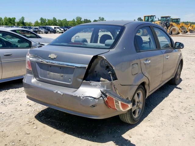 KL1TG56628B211189 - 2008 CHEVROLET AVEO LT GRAY photo 4