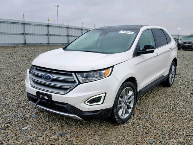 2FMPK4K86HBC41781 - 2017 FORD EDGE TITAN WHITE photo 2