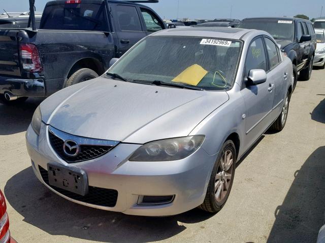 JM1BK32F681821227 - 2008 MAZDA 3 I SILVER photo 2