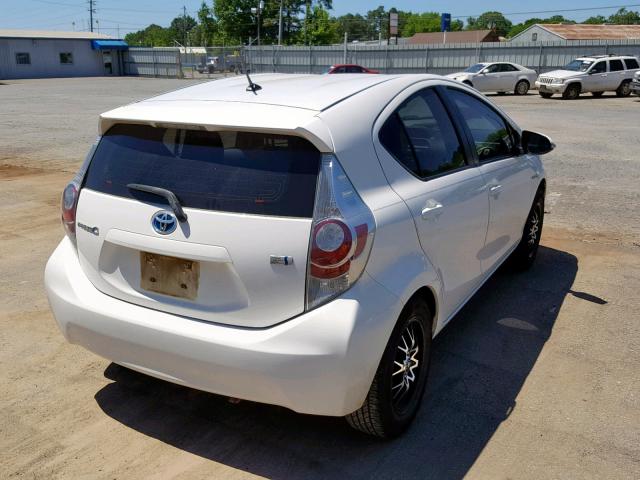 JTDKDTB36D1542547 - 2013 TOYOTA PRIUS C WHITE photo 4