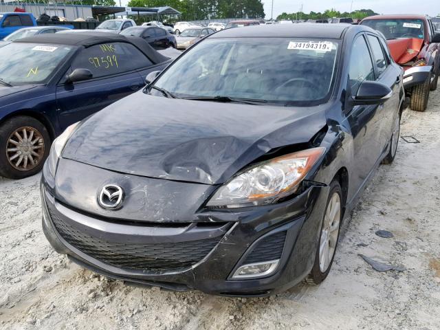 JM1BL1H59A1185182 - 2010 MAZDA 3 S BLACK photo 2