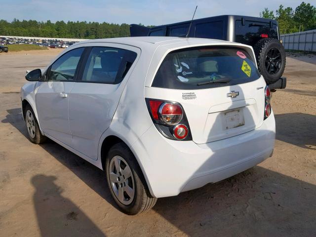 1G1JA6SH6E4210375 - 2014 CHEVROLET SONIC LS WHITE photo 3