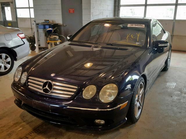 WDBPJ74J95A044845 - 2005 MERCEDES-BENZ CL 55 AMG BLACK photo 2