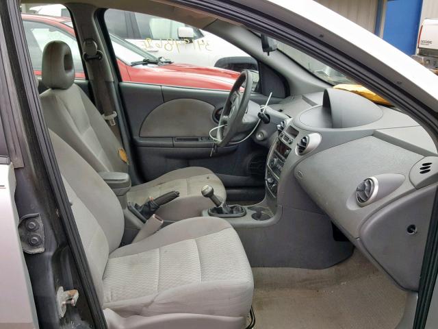 1G8AZ58FX7Z175274 - 2007 SATURN ION LEVEL SILVER photo 5