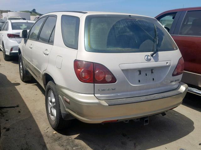 JT6GF10U4Y0050862 - 2000 LEXUS RX 300 WHITE photo 3