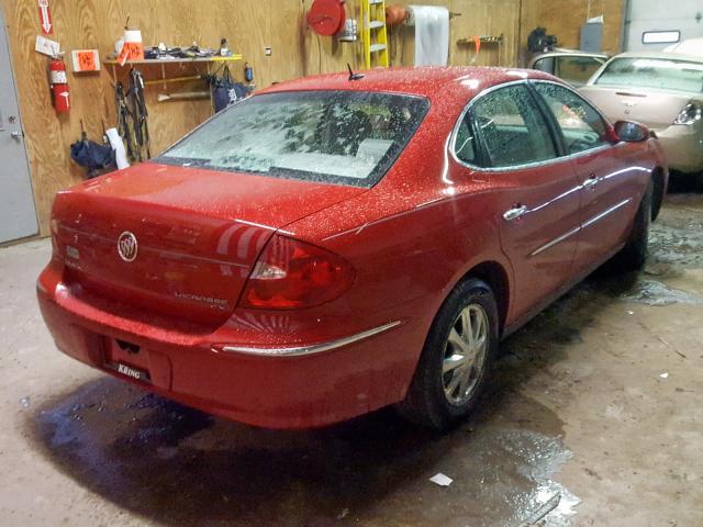 2G4WC582681184666 - 2008 BUICK LACROSSE C RED photo 4