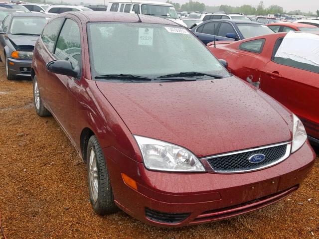 1FAFP31N06W154351 - 2006 FORD FOCUS ZX3 BURGUNDY photo 1